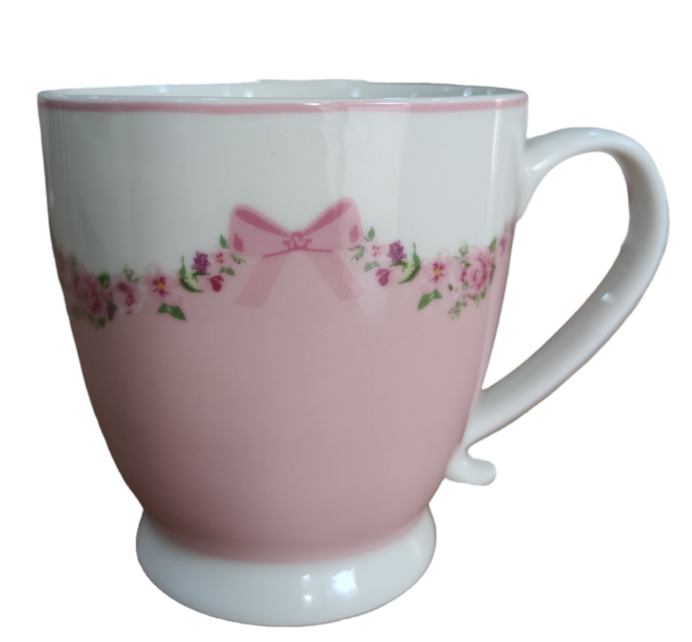 Tazza mug con fiocco colore rosa - L'Arte di Nacchi – Les perles du monde  srl